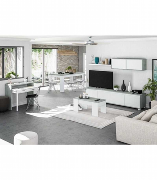 Mesa Comedor Kendra Extensible. Cemento