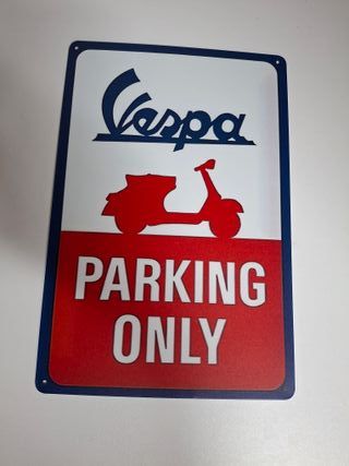 Cartel metalico Vespa Parking