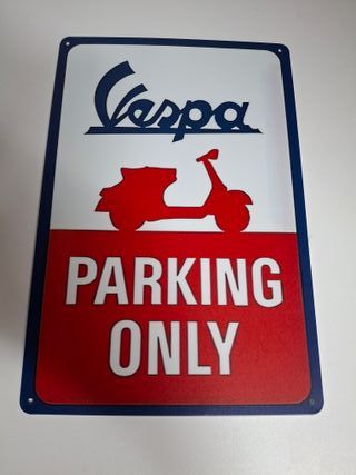 Cartel metalico Vespa Parking