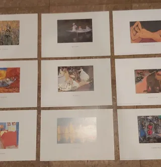 Láminas de arte: Van Gogh, Monet, Chagall