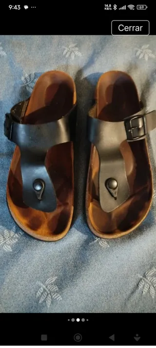 2 Pares Sandalias Piel Mujer Talla 39