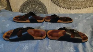 2 Pares Sandalias Piel Mujer Talla 39