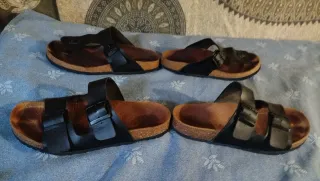 2 Pares Sandalias Piel Mujer Talla 39