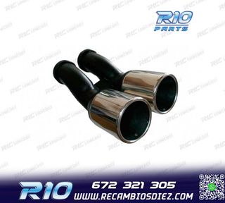 COLA ESCAPE DOBLE REDONDA ACERO INOX SEAT AUDI VOLKSWAGEN VW