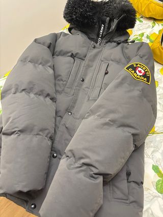 Parka Zavetti Canada Gris con Capucha