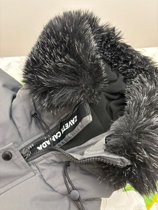 Parka Zavetti Canada Gris con Capucha