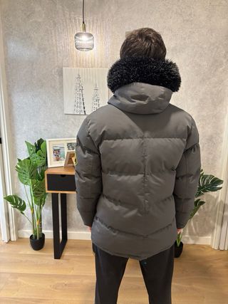 Parka Zavetti Canada Gris con Capucha
