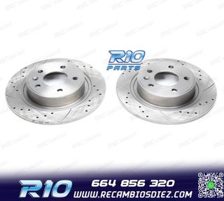 DISCOS DE FRENO PARA MITSUBISHI PERFORADOS RANURADOS