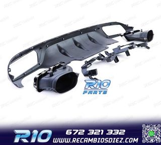 DIFUSOR MERCEDES CLASE E W213 SEDAN 16-20 LOOK AMG E63 + COL