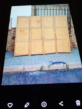 Biombo de bambú 4 paneles