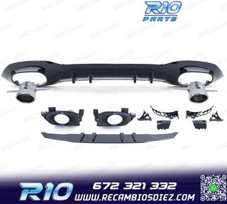 DIFUSOR MERCEDES CLASE A W177 18- A35 LOOK AMG NEGRO BRILLO