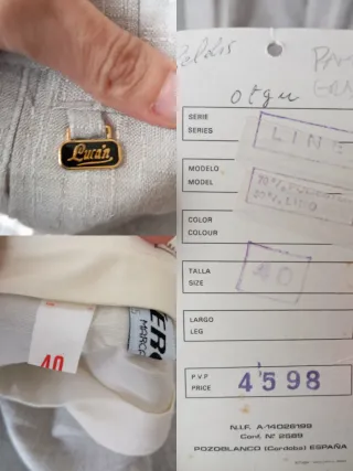 Pantalones vintage corte masculino. Nuevos