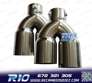 PACK 2 COLAS ESCAPE REDONDA DOBLE ACERO INOX
