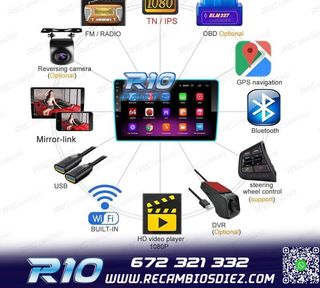RADIO 9" GPS ANDROID 13 QUAD CORE 64GB ROM