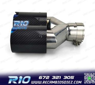 COLA ESCAPE IZQUIERDA BMW LOOK M PERFORMANCE AZUL CARBONO