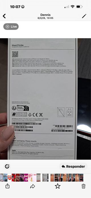 iPhone 17 Pro Max Dorado/Naranja