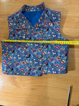 Chaleco fallero niño estampado floral Medidas foto