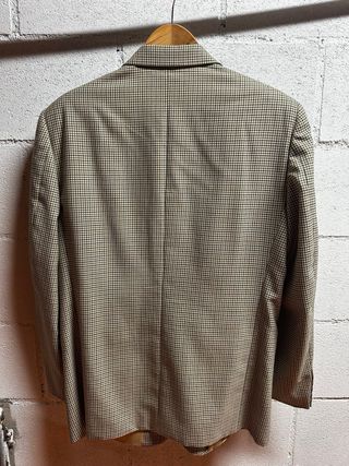 Americana Dustin cuadros beige y marrón vintage