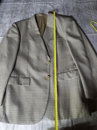 Americana Dustin cuadros beige y marrón vintage