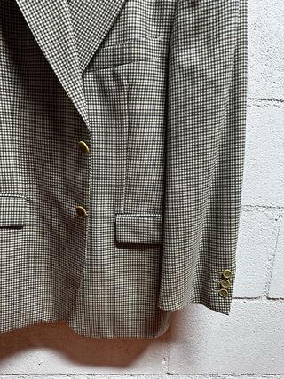 Americana Dustin cuadros beige y marrón vintage