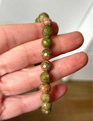 Pulsera Unakita Facetada 8mm