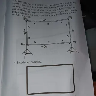 Pantalla Proyector Portátil 100 Doble Soporte