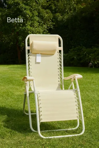 Sdraio pieghevole beige