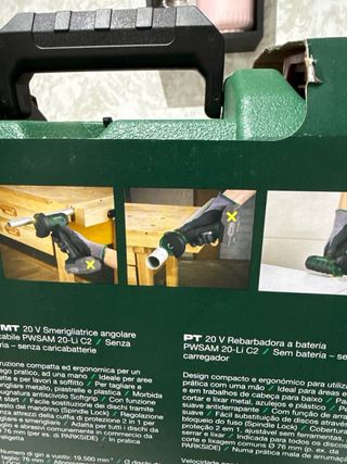 Parkside 20V Amoladora Angular Recargable