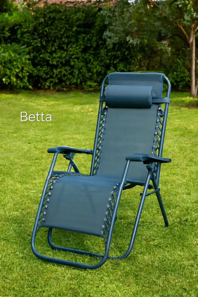 Sdraio pieghevole blu