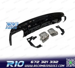 DIFUSOR MERCEDES CLA W117 13-15 LOOK A45 NEGRO BRILLO + COLA