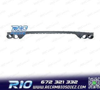 DIFUSOR AUDI Q8 18-23 LOOK SQ8 + COLAS DE ESCAPE PLATEADAS