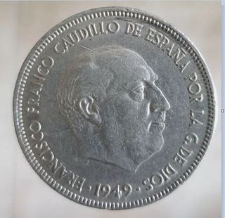 10 Monedas 5 Pesetas 1949 Francoñ muy queridas