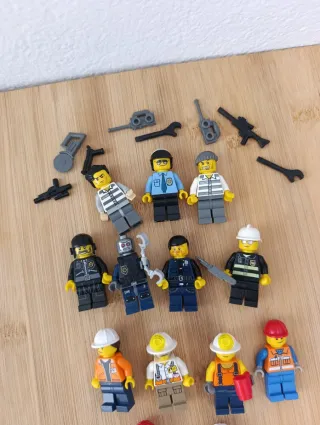 Lego city policías obreros figuras muñecos colecci
