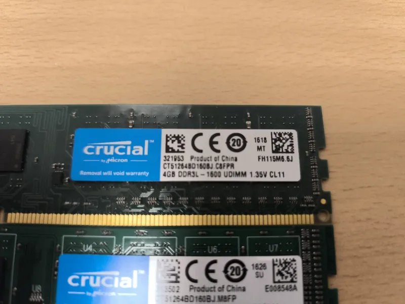 4x 4GB DDR3 Crucial 16GB RAM afbeelding 2
