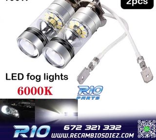 KIT DE BOMBILLAS ANTINIEBLA LED H3 100W CANBUS