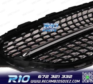 PARRILLA MERCEDES W205 C205 AMG 19- LOOK DIAMOND NEGRO