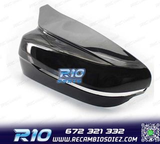 CARCASAS ESPEJOS BMW G30 G31 G11 G12 LOOK M NEGRO BRILLO