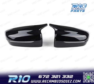 CARCASAS ESPEJOS BMW G30 G31 G11 G12 LOOK M NEGRO BRILLO