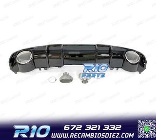 DIFUSOR AUDI A4 B9 S LINE 16- LOOK RS4 NEGRO BRILLO
