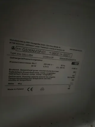 Congelador Vertical Siemens