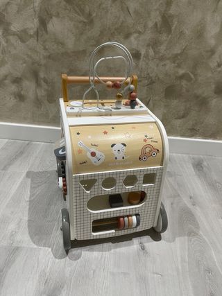 Carrito Andador y Cubo Actividades Madera