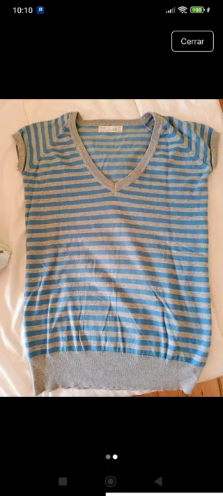 Jersey Rayas Azul y Gris