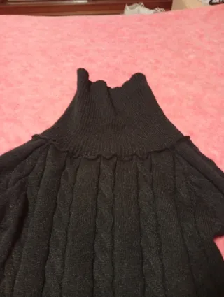 Vestido de punto negro invierno