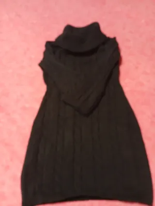 Vestido de punto negro invierno