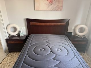 Dormitorio moderno madera y tela