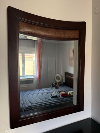 Dormitorio moderno madera y tela
