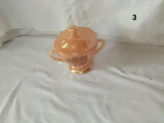 Azucarero de cristal naranja