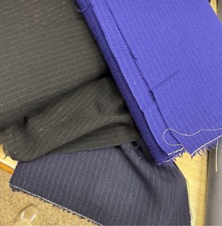 Scampolo lana elasticizzata righe