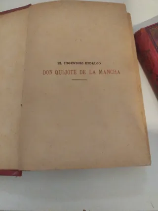 LIBROS DE DON QUIJOTE DE LA MANCHA AÑO 1895
