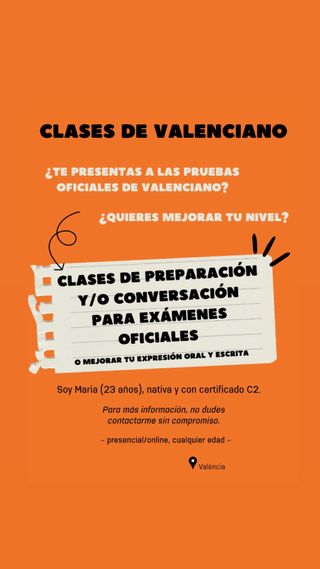 Clases de Valenciano